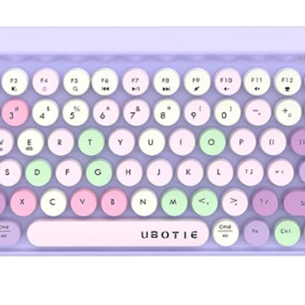 Retro Purple Bluetooth Keyboard